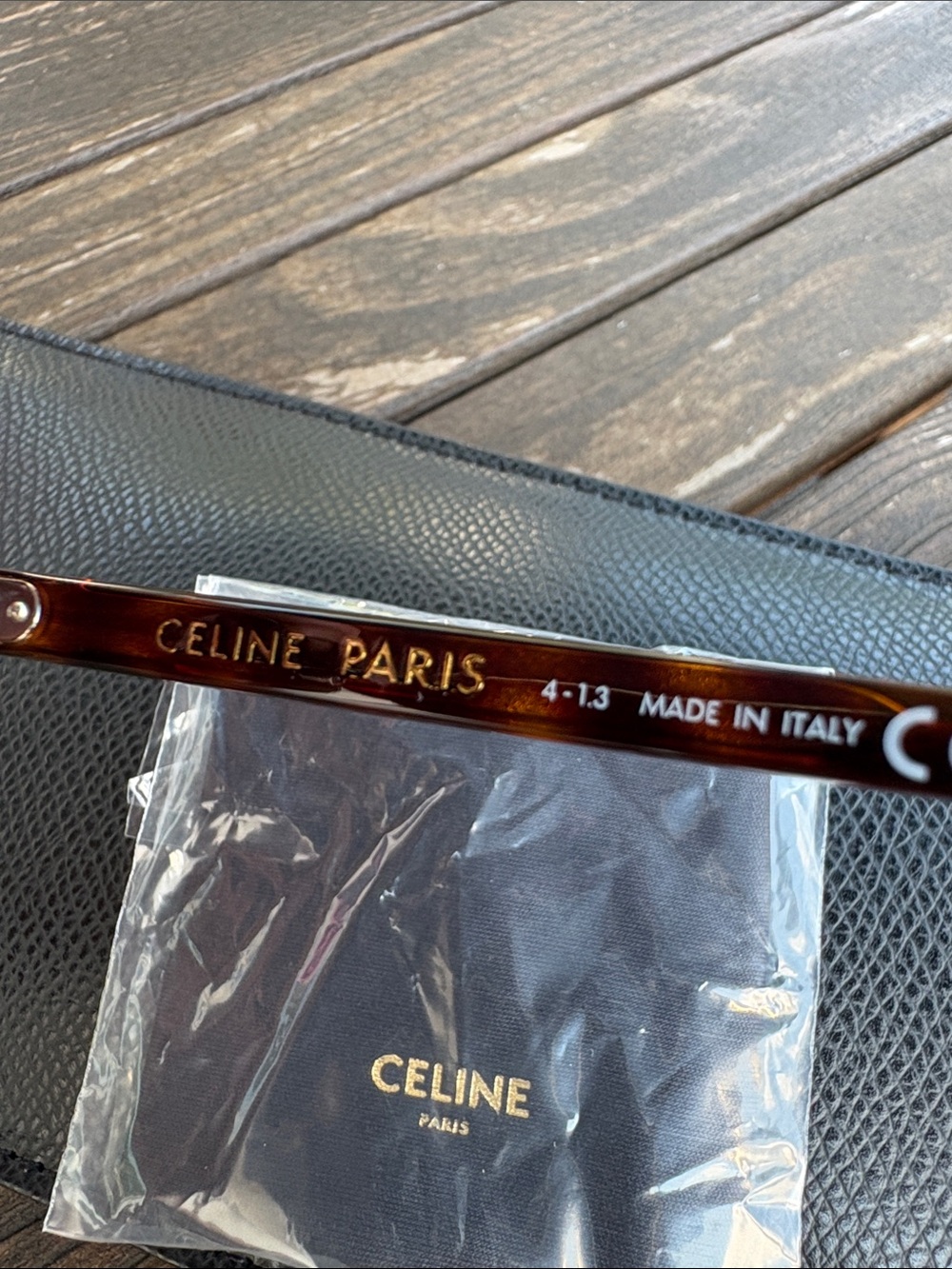 Celine Tortoiseshell Oversized Womenโs Sunglasses with Brown Lenses - Picture 7 of 11